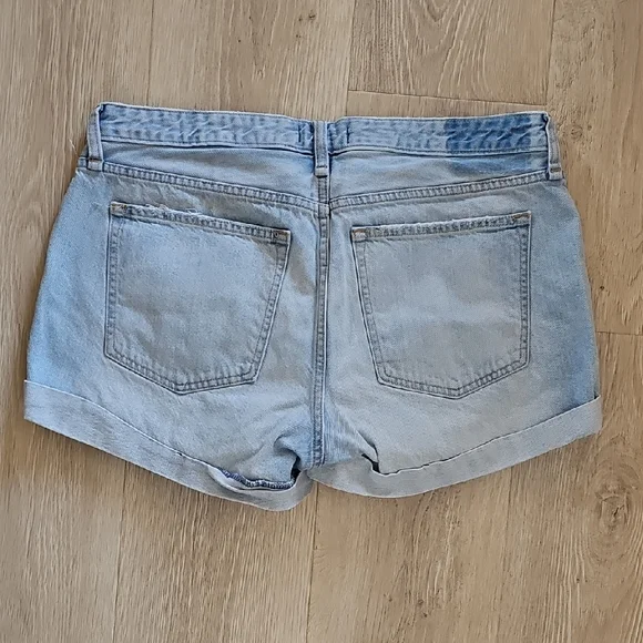 Abercrombie & Fitch Light Blue Distressed Jean Shorts - Picture 5 of 5